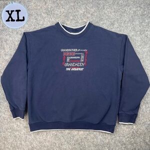 Vintage 90's Grandpa Embroidered Navy M & C Sport Crewneck Sweatshirt